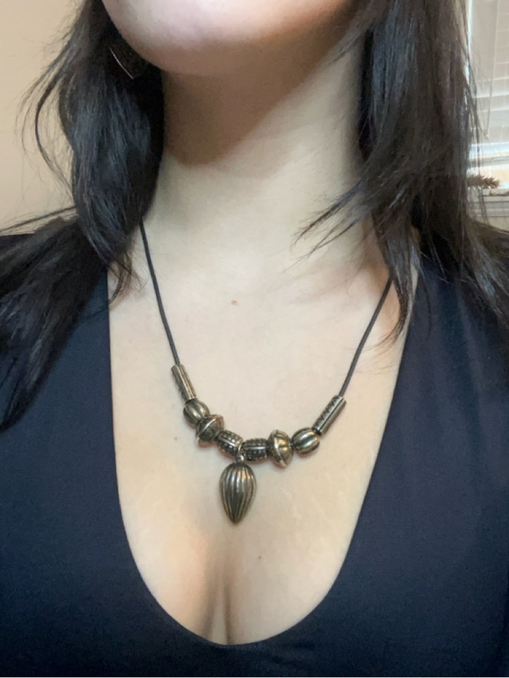 Y2K grunge boho beaded pendant necklace ✨